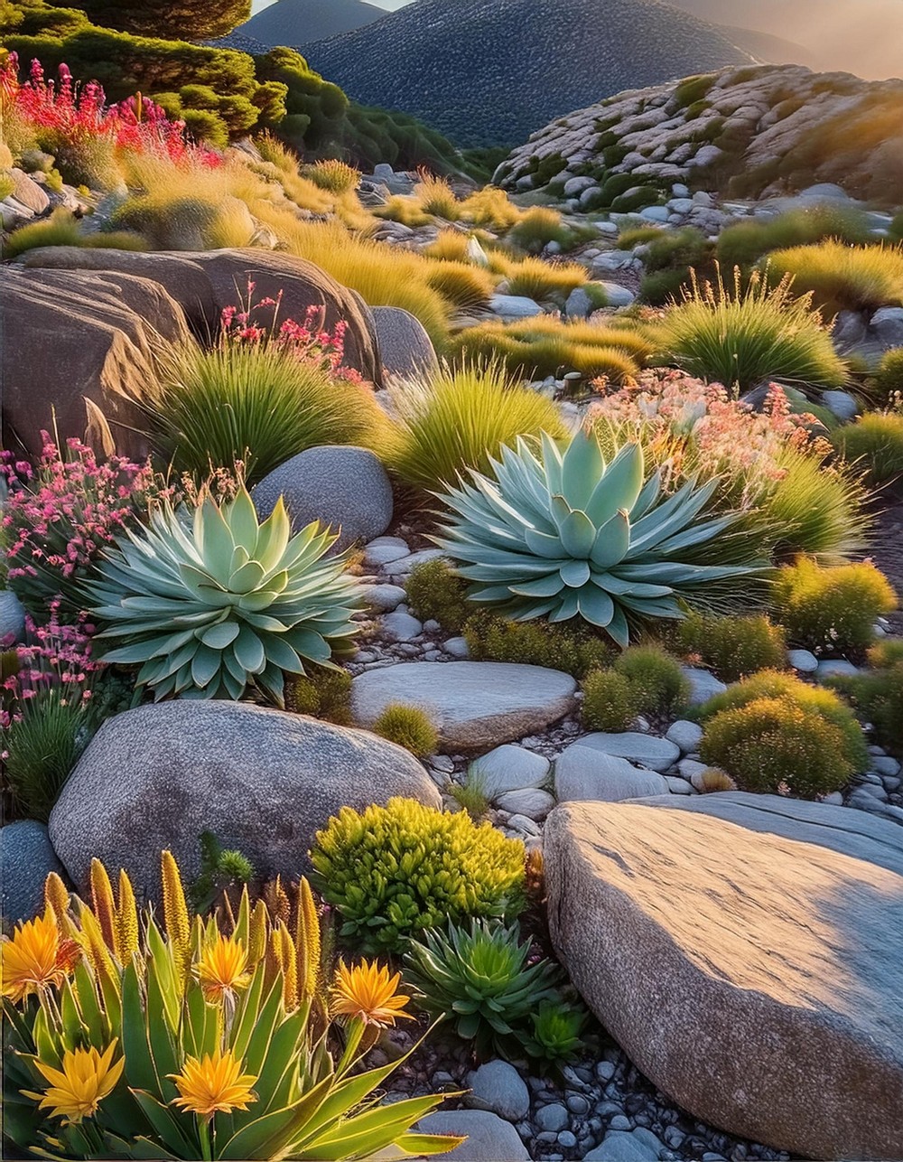 Succulent-Rich Meadow Gardens