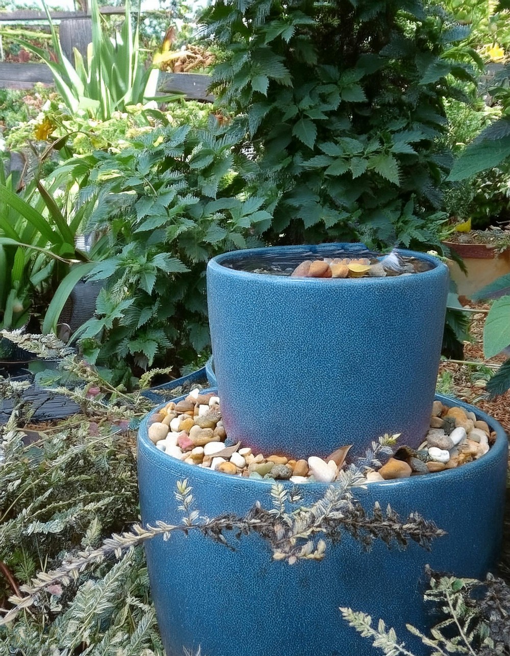 Tranquil Blue Tiered Fountain