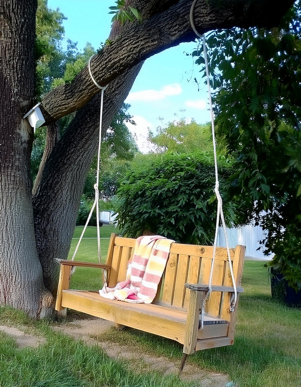 Tree Hung Cedar Swing