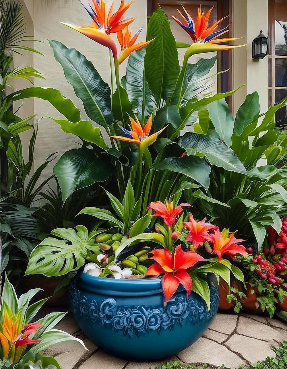 Tropical Container Garden