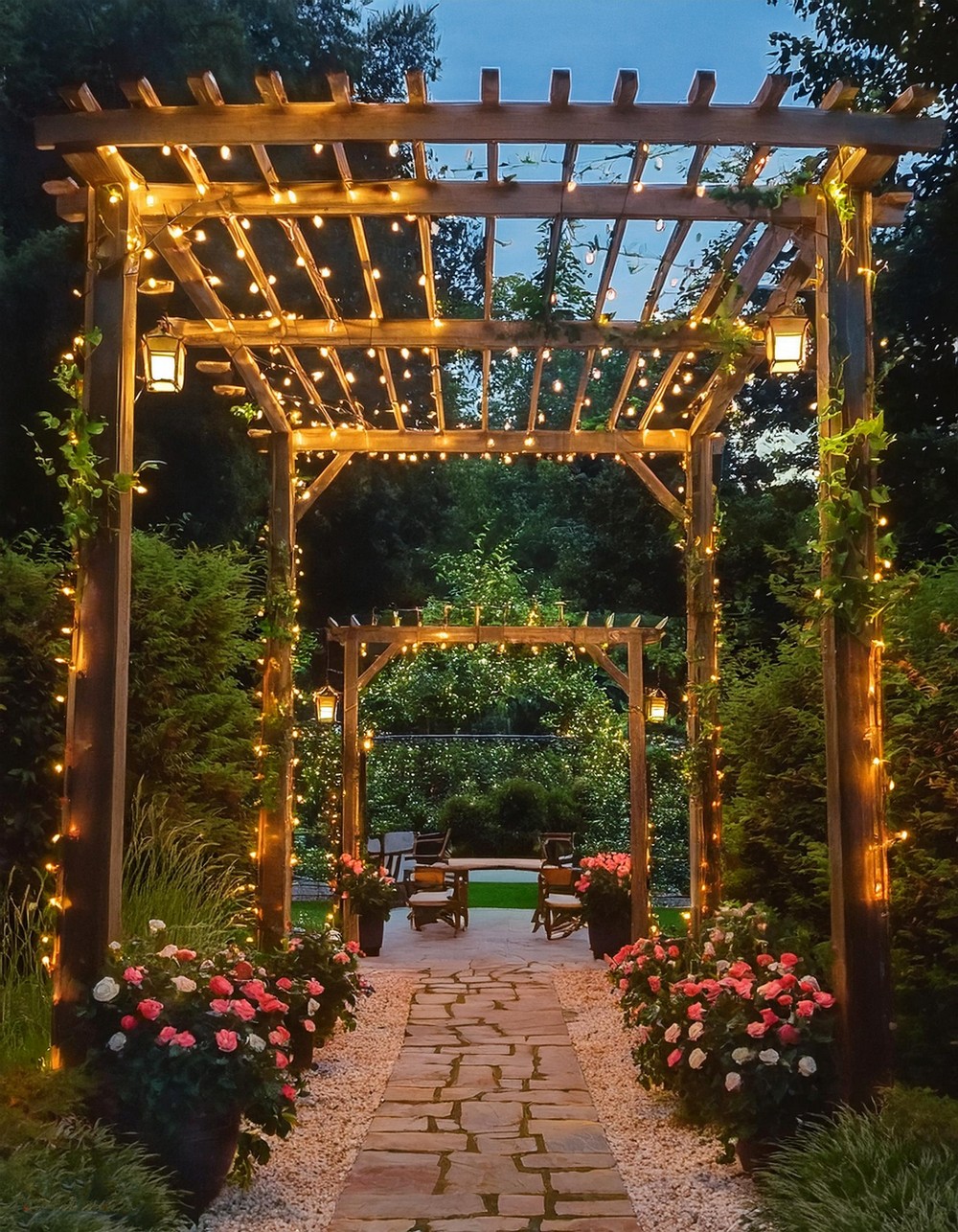 Twinkling Light Pergola