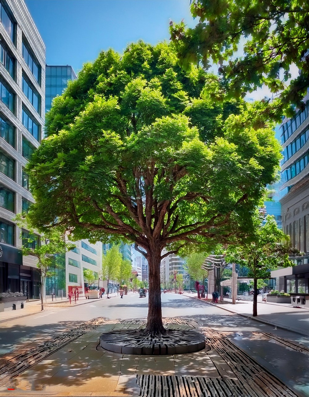 Use Tree Surrounds or Tree Grates for Urban Landscaping