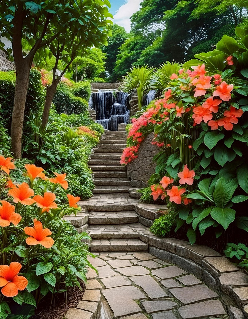 Vibrant Hibiscus Garden