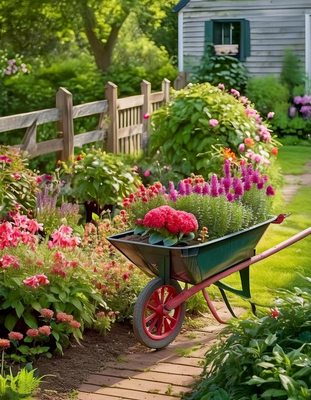 Vintage Wheelbarrow Planters