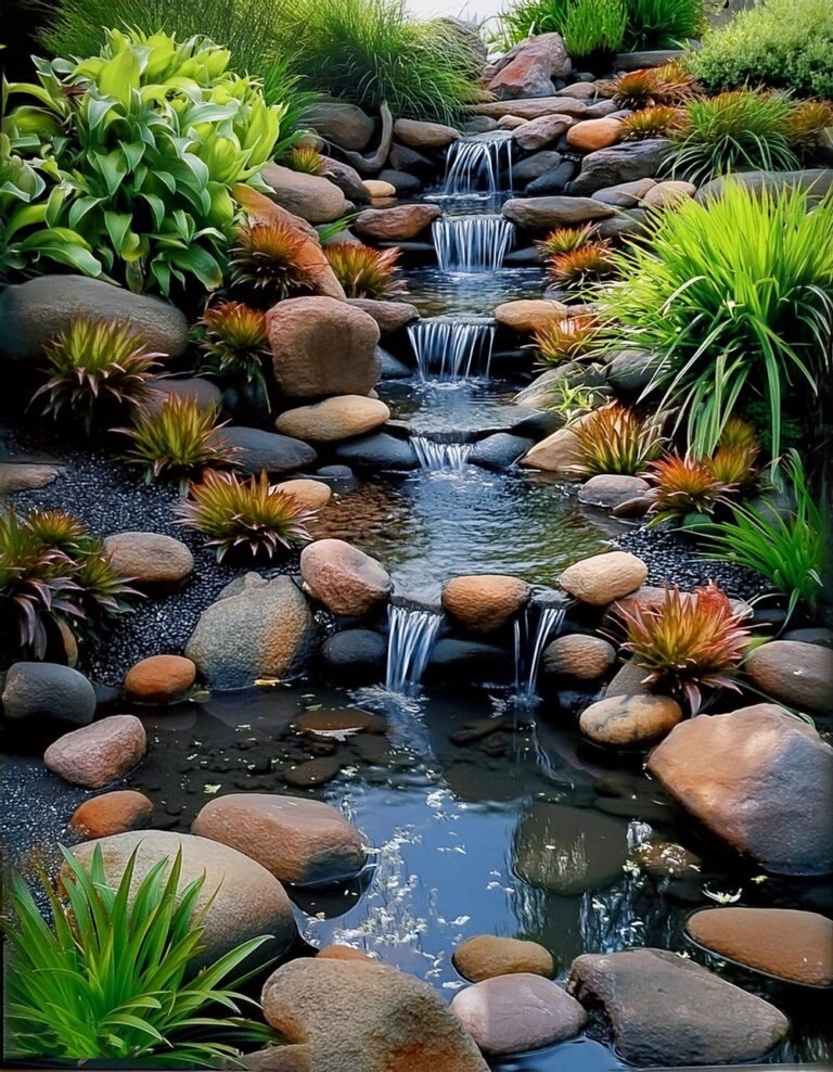 Water Feature with Rocks