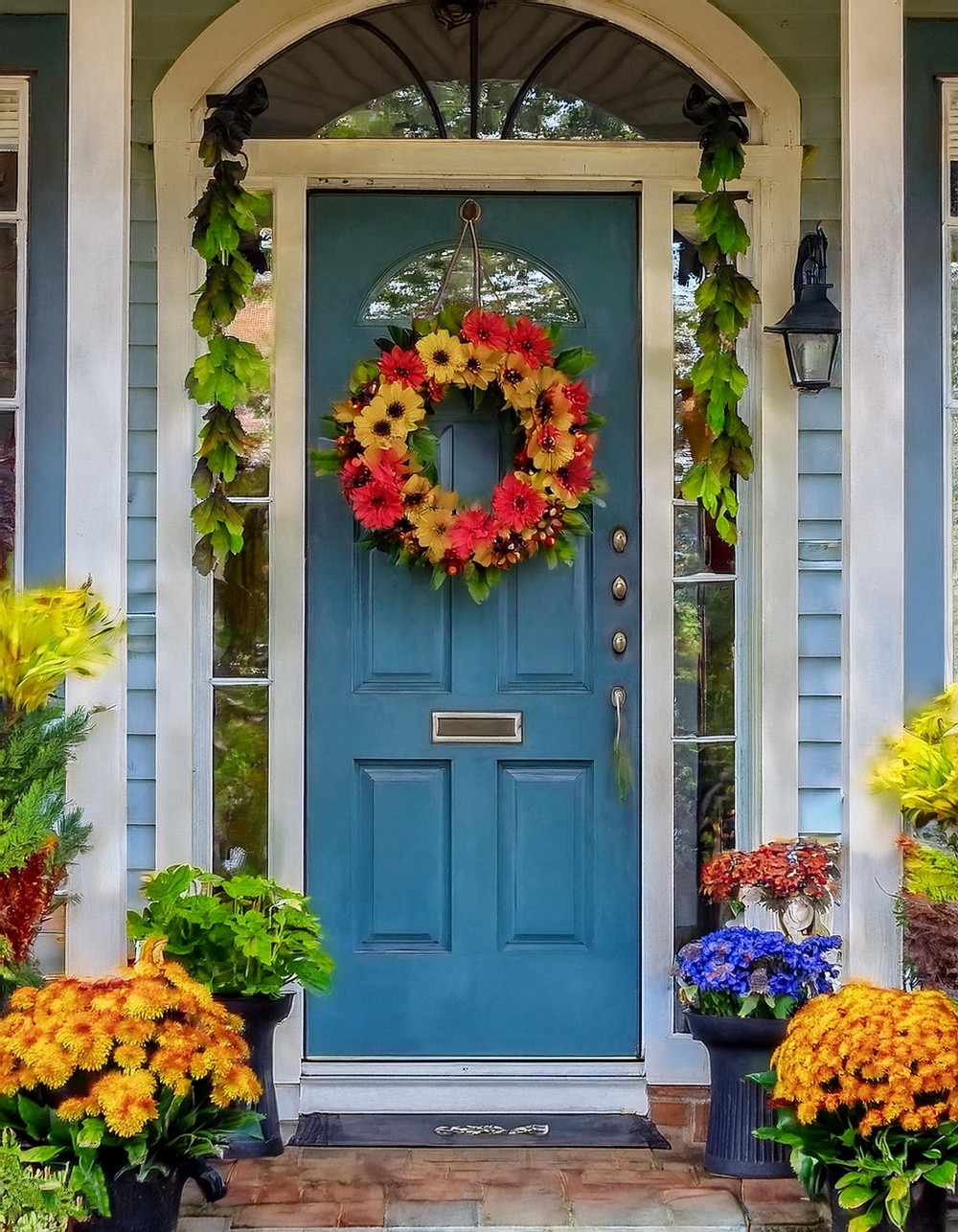 Welcome Summer with a Vibrant Door Wreath