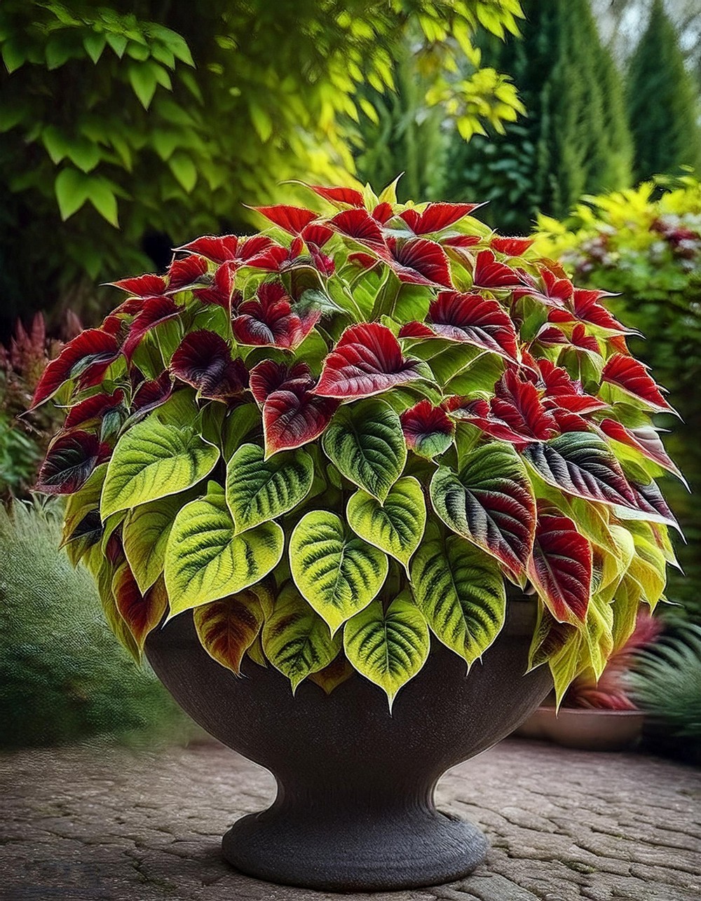 Coleus and Ivy Topiary Design