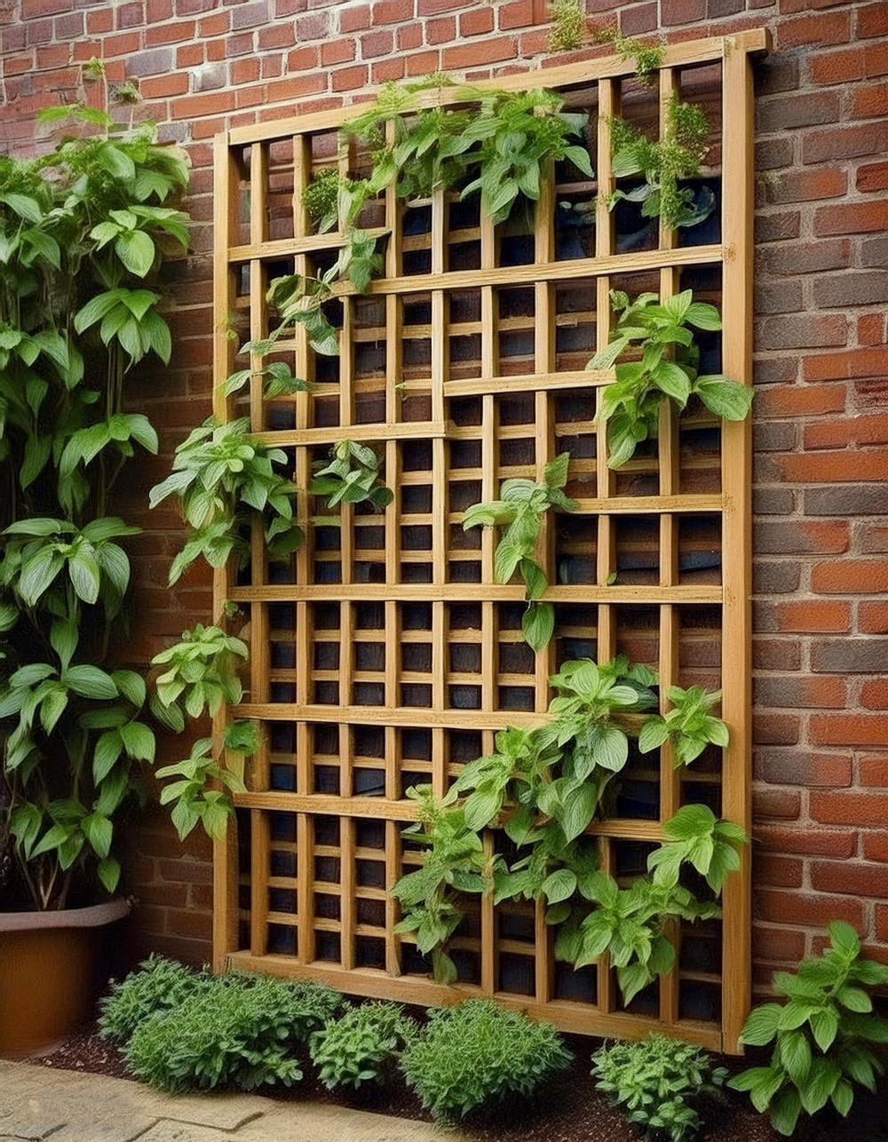 Fan-shaped trellis