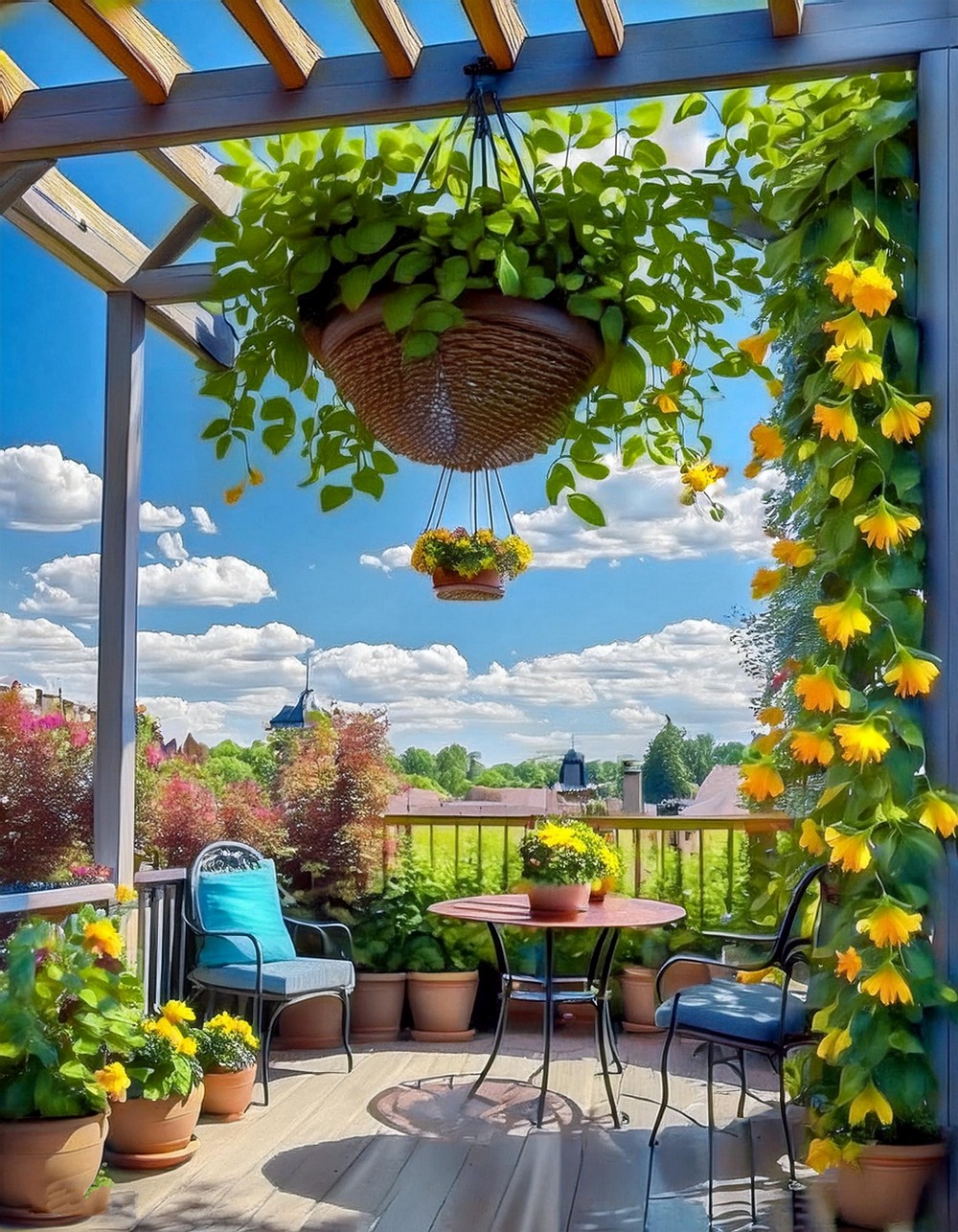 Hanging Basket Trellis