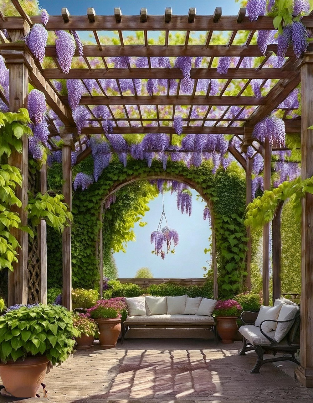 Pergola with Wisteria