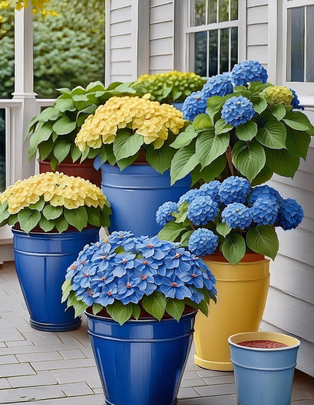 Vibrant Hydrangea Containers